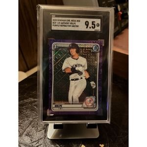 2020 Bowman Chrome ANTHONY VOLPE Mega Mojo Purple Refractor Rookie /250 SGC 9.5